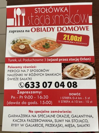 Stołówka "Stacja Smaków" Turek