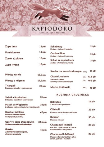 Restauracja Kapiodoro Ruciane-Nida