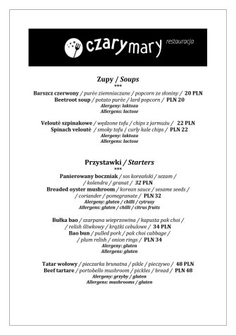 Czarymary Restauracja Wrocław