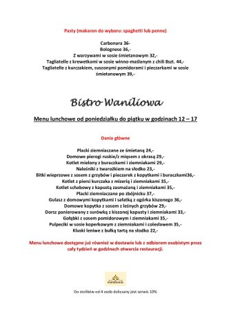 Restauracja Waniliowa Warszawa