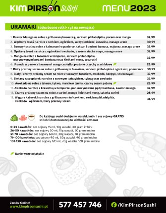 Sushi na zamówienie- Kim Pirson Sushi- Zielona Góra i okolice