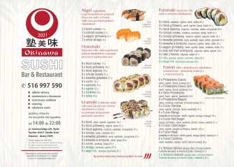 Menu sushi opole okinawa strona 1  Opole