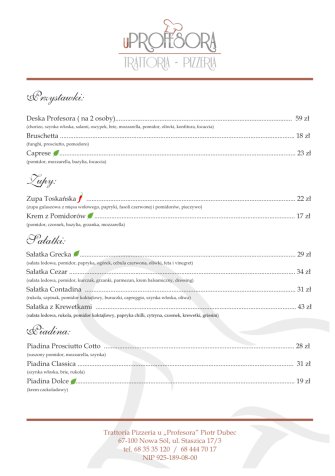 Trattoria-Pizzeria U Profesora Nowa Sól