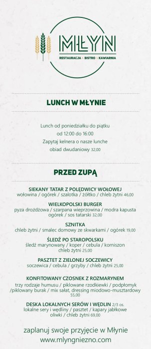 MŁYN Restauracja Bistro Kawiarnia Gniezno