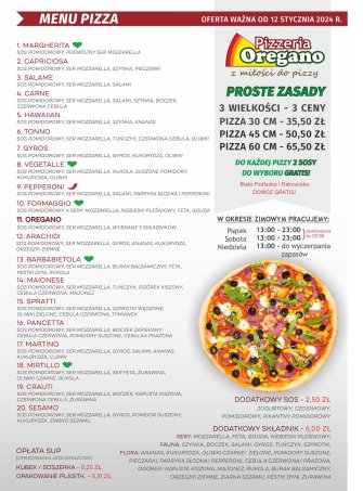 Pizzeria Oregano - Z miłości do pizzy Biała Podlaska