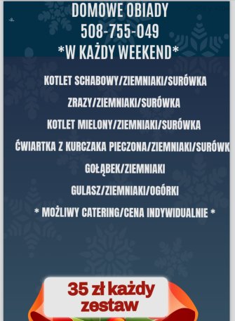 Domowe obiady catering  Trąbki wielkie