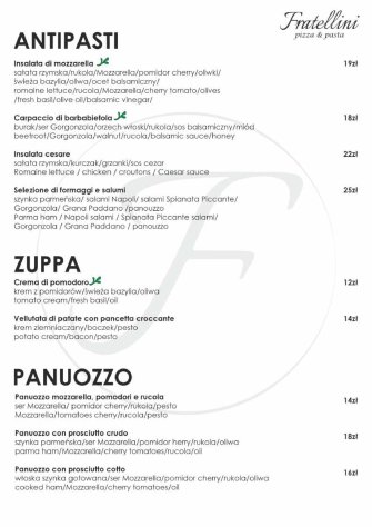 Fratellini Pizza & Pasta Kraków