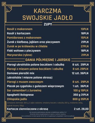 Restauracja Karczma Swojskie Jadło Władysławowo