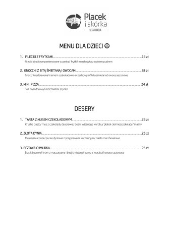 Menu dla dzieci, desery Brzeszcze