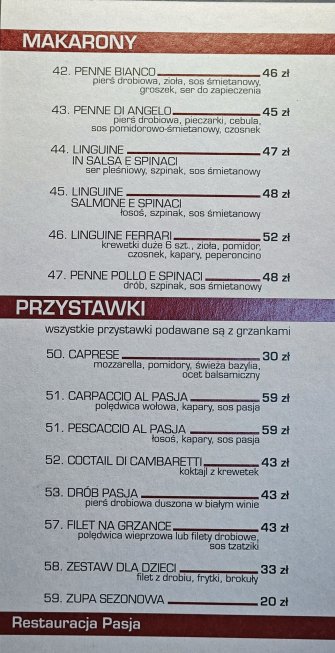 PASJA Restauracja Jelenia Góra