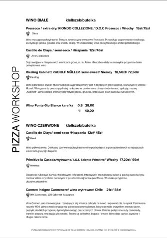 PIZZA WORKSHOP Warszawa