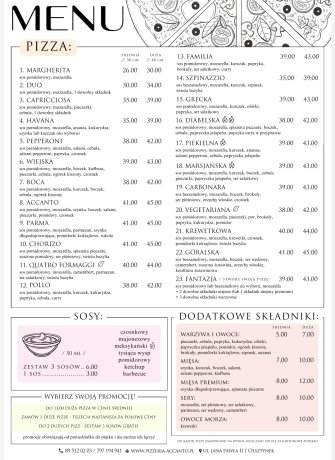 Accanto - pizzeria, restauracja, pub Olsztynek